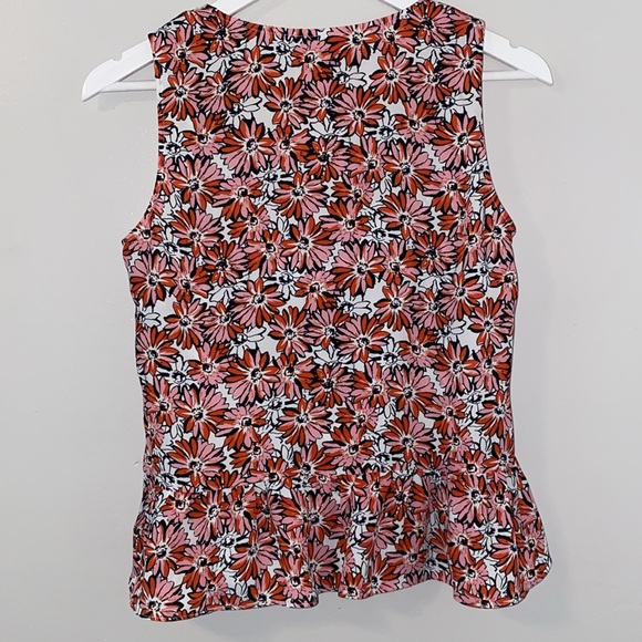 CAbi Seraphina Floral Ruffle Sleeveless Front Tie Top - Picture 8 of 8